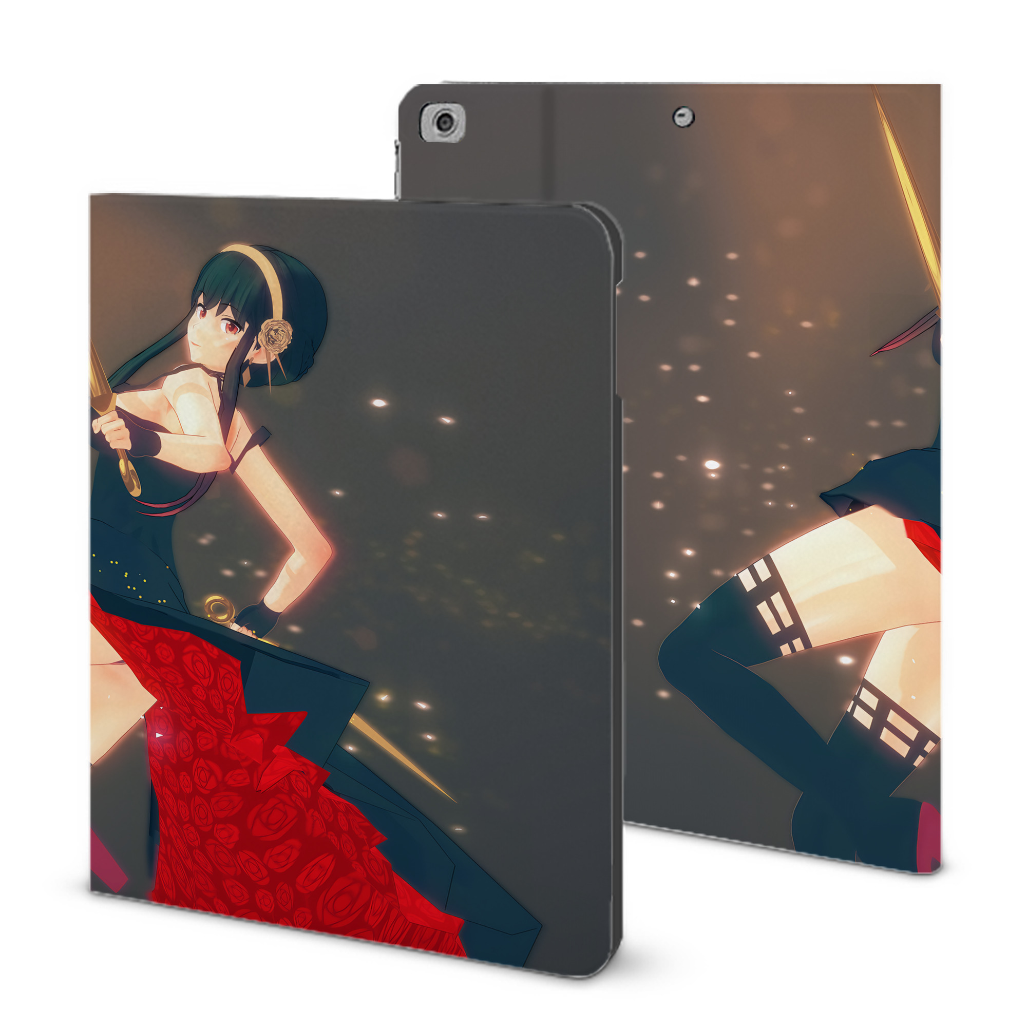 （画像用） SPY×FAMILY间谍家家酒 IPad ケース ブック型 PUレザー TPU 耐衝撃 軽量 薄型 ペン収納なし 全面保護 IPad 各モデル対応